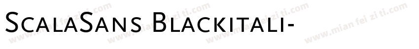 ScalaSans Blackitali字体转换